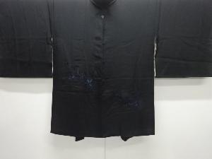 流水に花模様刺繍一つ紋絵羽織